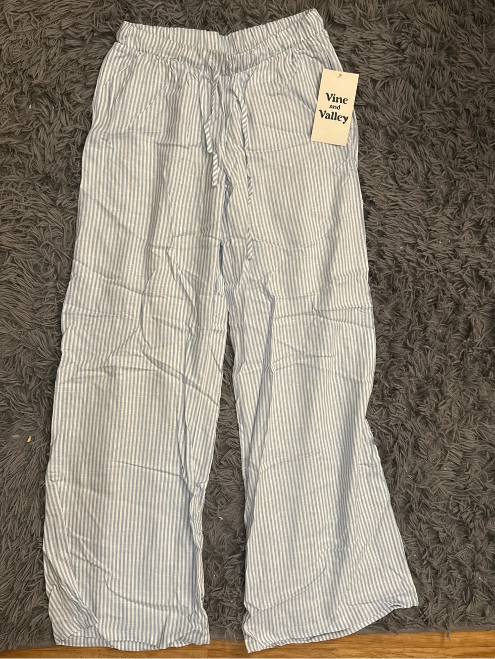 Vine and Valley Blue Stripe Wide Leg Pants